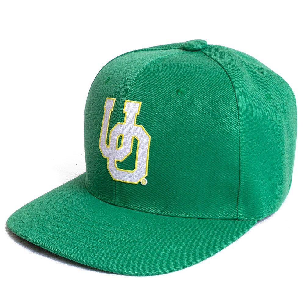 Interlocking UO, Noggin Boss, Green, Flatbill, Novelty, Polyester Blend, Accessories, Unisex, Twill, 2023, Patch, Hat, 737560